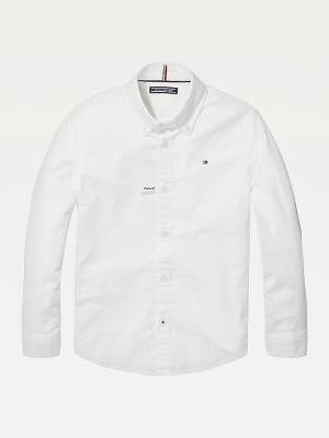 Tommy Hilfiger Stretch Oxford Ingek Fiú Fehér | TH678BRH