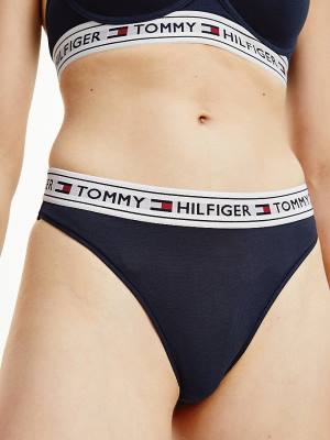 Tommy Hilfiger Stretch Pamut Brazilian Briefs Fehérnemű Női Kék | TH952RUY