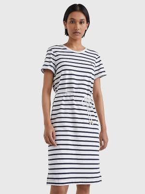 Tommy Hilfiger Stripe Ruha Női Fehér | TH894QSY