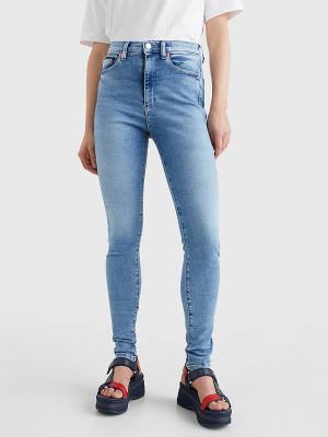 Tommy Hilfiger Sylvia High Rise Super Skinny Farmer Női Denim | TH139RZW