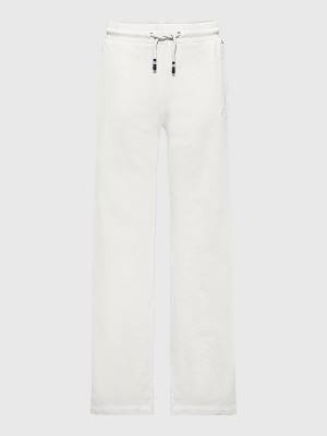 Tommy Hilfiger Széles Cipő Leg Signature Logo Sweatpants Nadrág Lány Fehér | TH640FRK