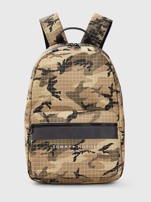 Tommy Hilfiger TH Established Camouflage Backpack Táska Férfi Zöld | TH105MWR