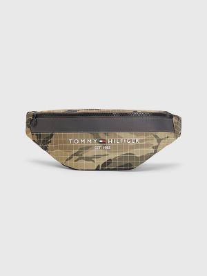 Tommy Hilfiger TH Established Camouflage Crossbody Táska Férfi Zöld | TH256AWC