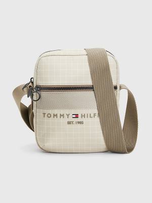 Tommy Hilfiger TH Established Small Reporter Táska Férfi Bézs | TH579XMC