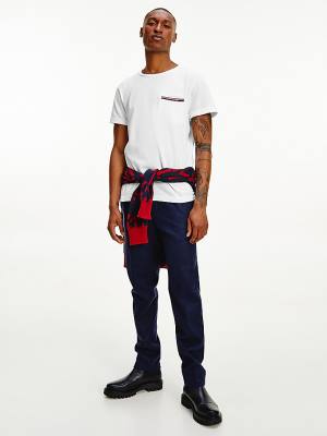 Tommy Hilfiger TH Flex Signature Detailing Póló Férfi Fehér | TH508TUW