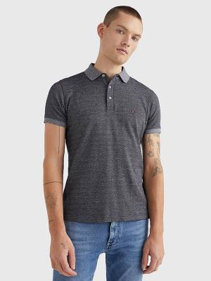 Tommy Hilfiger TH Flex Slim Fit Póló Férfi Kék | TH169BAN