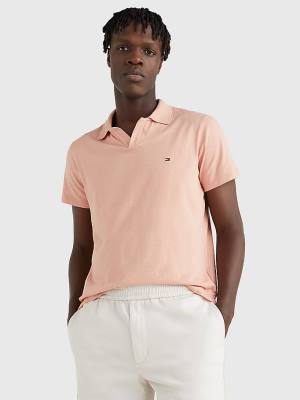 Tommy Hilfiger TH Flex Slim Fit Póló Férfi Narancssárga | TH307PYQ