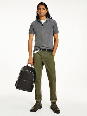 Tommy Hilfiger TH Flex Slim Fit Póló Férfi Szürke | TH671EPR