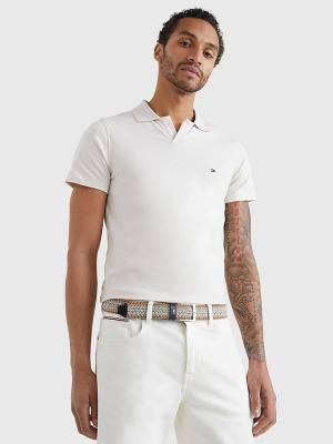 Tommy Hilfiger TH Flex Slim Fit Póló Férfi Bézs | TH965QNX