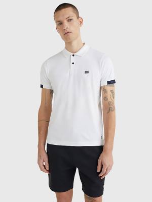 Tommy Hilfiger TH Flex Tech Essentials Slim Póló Férfi Fehér | TH482FLP