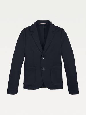 Tommy Hilfiger TH Kényelem Stretch Jersey Blazer Kabát Fiú Kék | TH137KUF