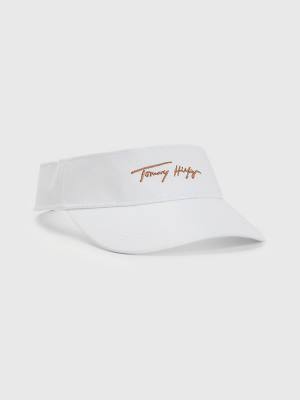 Tommy Hilfiger TH Modern Iconic Signature Visor Kalap Női Fehér | TH809CMJ