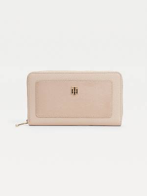 Tommy Hilfiger TH Monogram Plaque Pénztárca Női Bézs | TH290TPD