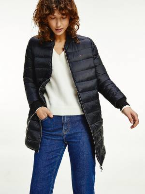 Tommy Hilfiger TH Protect Filled Long Bomber Coat Kabát Női Fekete | TH542ZIT