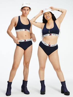 Tommy Hilfiger TOMMYXINDYA High-Derekú Briefs Fehérnemű Női Kék | TH316RST