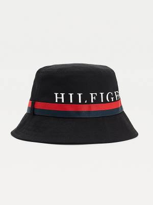 Tommy Hilfiger Tape Bucket Kalap Férfi Fekete | TH927CAH