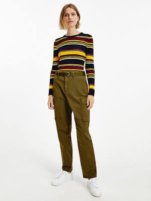 Tommy Hilfiger Tapered Cargo Nadrág Női Barna | TH367WYH