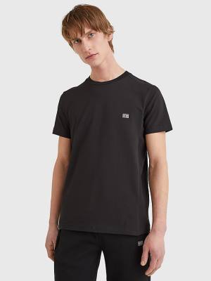 Tommy Hilfiger Tech Essential Organic Jersey Póló Férfi Fekete | TH649FJE