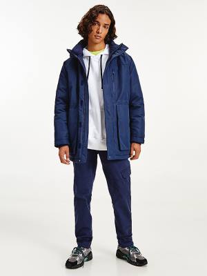 Tommy Hilfiger Tech Padded Parka Kabát Férfi Kék | TH138JTM