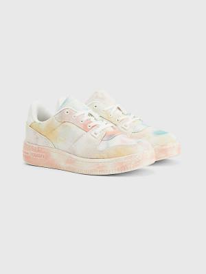 Tommy Hilfiger Tie-Dye Cupsole Basket Tornacipő Női Narancssárga | TH602IZD