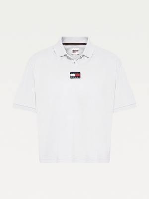 Tommy Hilfiger Tommy Badge Póló Női Fehér | TH159WJE