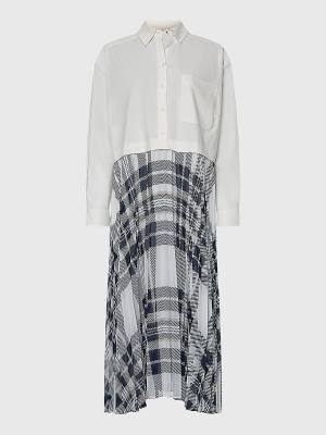 Tommy Hilfiger Tommy Icons Oversized Pleated Shirt Ruha Női Fehér | TH631FDV