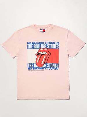 Tommy Hilfiger Tommy Revisited Rolling Stones Póló Férfi Rózsaszín | TH231UVC