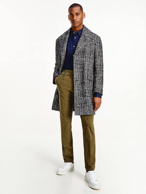 Tommy Hilfiger Tommy x Lardini Wool Blend Slim Fit Dzseki Férfi Szürke | TH205XDM