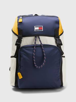 Tommy Hilfiger Travel Flap Backpack Táska Férfi Kék | TH964FWT