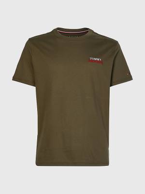 Tommy Hilfiger Ultra Soft Crew Neck Pizsama Férfi Khaki | TH529LPE