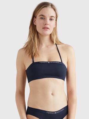 Tommy Hilfiger Underwired Unpadded Bandeau Bikini Top Fürdőruha Női Kék | TH193YGM