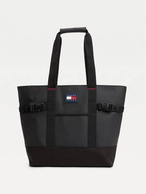 Tommy Hilfiger Urban Tommy Badge Tote Táska Férfi Fekete | TH178XRH