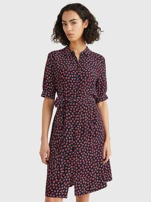 Tommy Hilfiger Valentines Heart Print Knee-Length Ruha Női Kék | TH315TGY