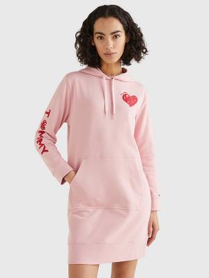 Tommy Hilfiger Valentines Heart Print Ruha Női Rózsaszín | TH492IRV