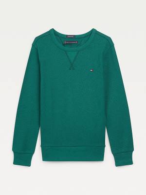 Tommy Hilfiger Waffle Long Sleeve Póló Fiú Zöld | TH392AIB