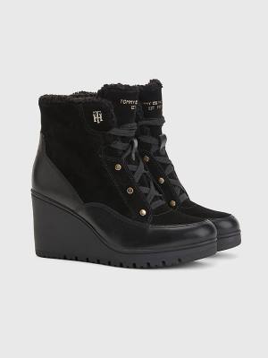 Tommy Hilfiger Warm Bélelt Éktalpú Ankle Bakancs Női Fekete | TH871CSM