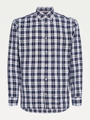 Tommy Hilfiger Woven Check Regular Fit Ingek Férfi Kék | TH206HZB