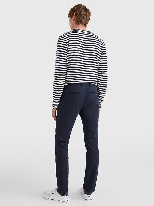 Tommy Hilfiger 1985 Essential Bleecker Slim Fit Chinos Nadrág Férfi Kék | TH986NFD