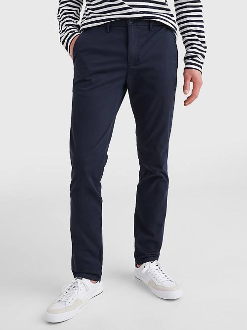 Tommy Hilfiger 1985 Essential Bleecker Slim Fit Chinos Nadrág Férfi Kék | TH986NFD