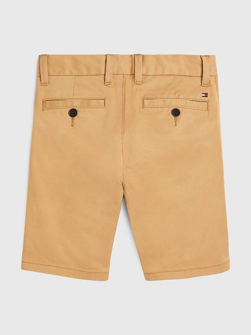 Tommy Hilfiger 1985 Essential Chino Shorts Nadrág Fiú Khaki | TH407AWD