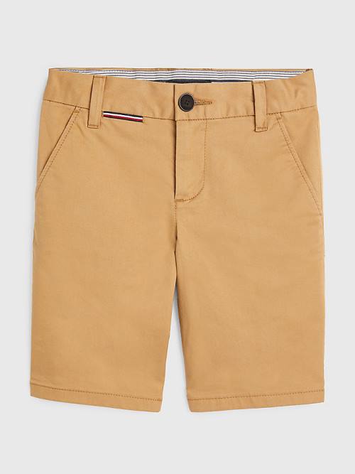 Tommy Hilfiger 1985 Essential Chino Shorts Nadrág Fiú Khaki | TH407AWD