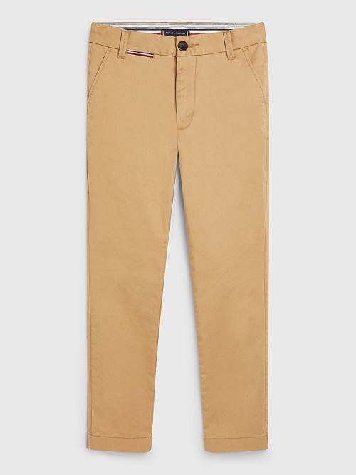 Tommy Hilfiger 1985 Essential Chinos Nadrág Fiú Khaki | TH237EJB