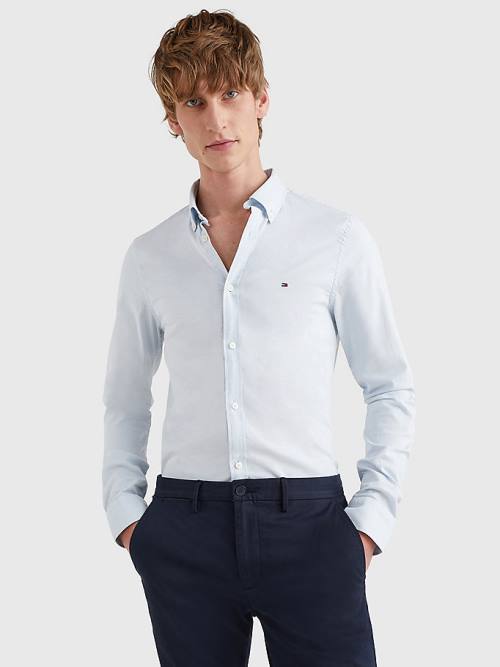 Tommy Hilfiger 1985 Essential Polygiene Slim Fit Ingek Férfi Kék | TH013MXA