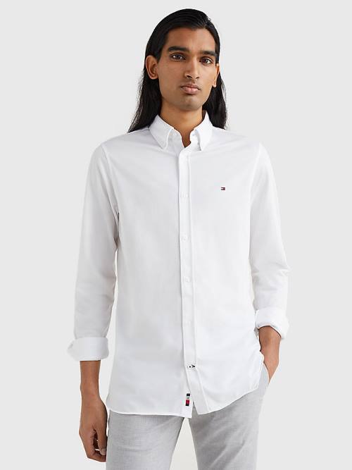 Tommy Hilfiger 1985 Essential Slim Fit Ingek Férfi Fehér | TH024QJI