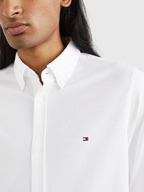 Tommy Hilfiger 1985 Essential Slim Fit Ingek Férfi Fehér | TH024QJI