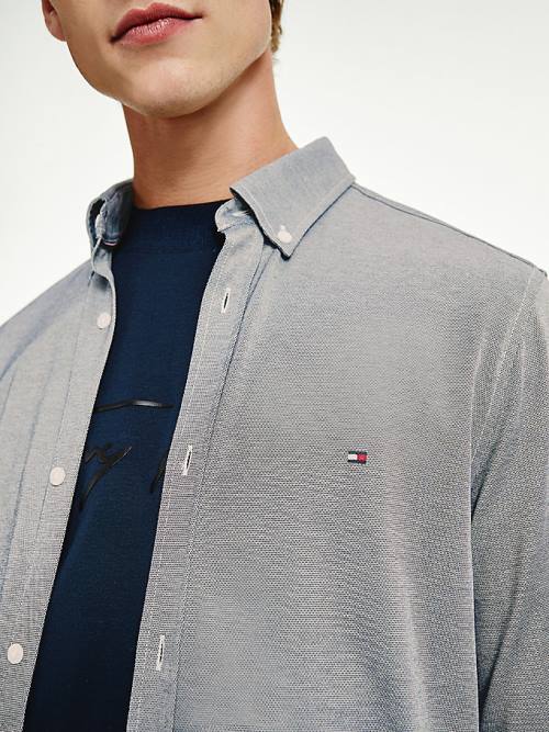 Tommy Hilfiger 1985 Essential Slim Fit Ingek Férfi Kék | TH584NKS