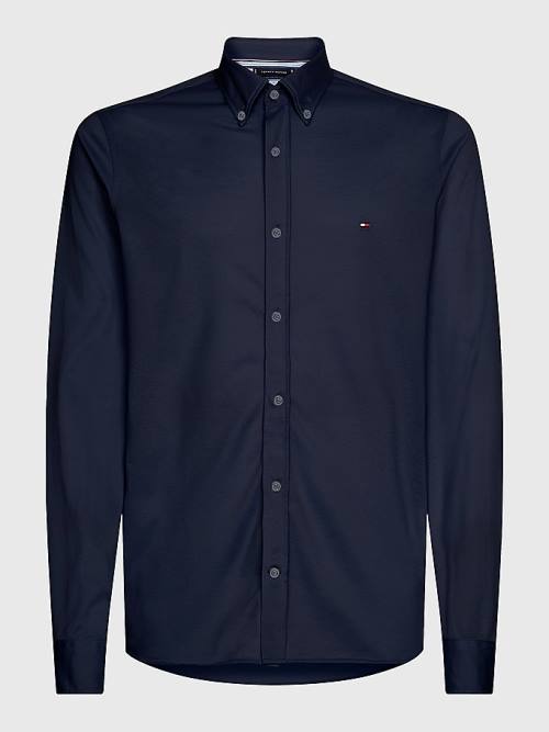 Tommy Hilfiger 1985 Essential Slim Fit Ingek Férfi Kék | TH792MJS