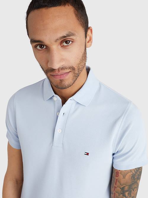 Tommy Hilfiger 1985 Essential Slim Fit Póló Férfi Kék | TH241OLJ