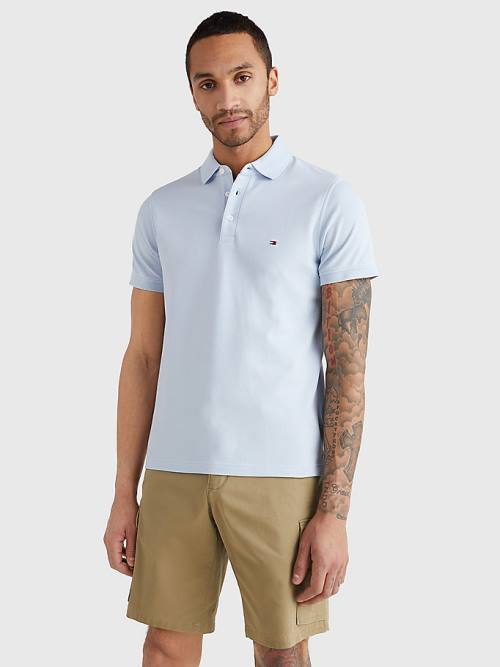 Tommy Hilfiger 1985 Essential Slim Fit Póló Férfi Kék | TH241OLJ