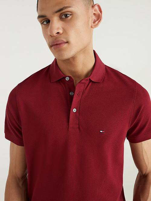 Tommy Hilfiger 1985 Essential Slim Fit Póló Férfi Piros | TH297XEV